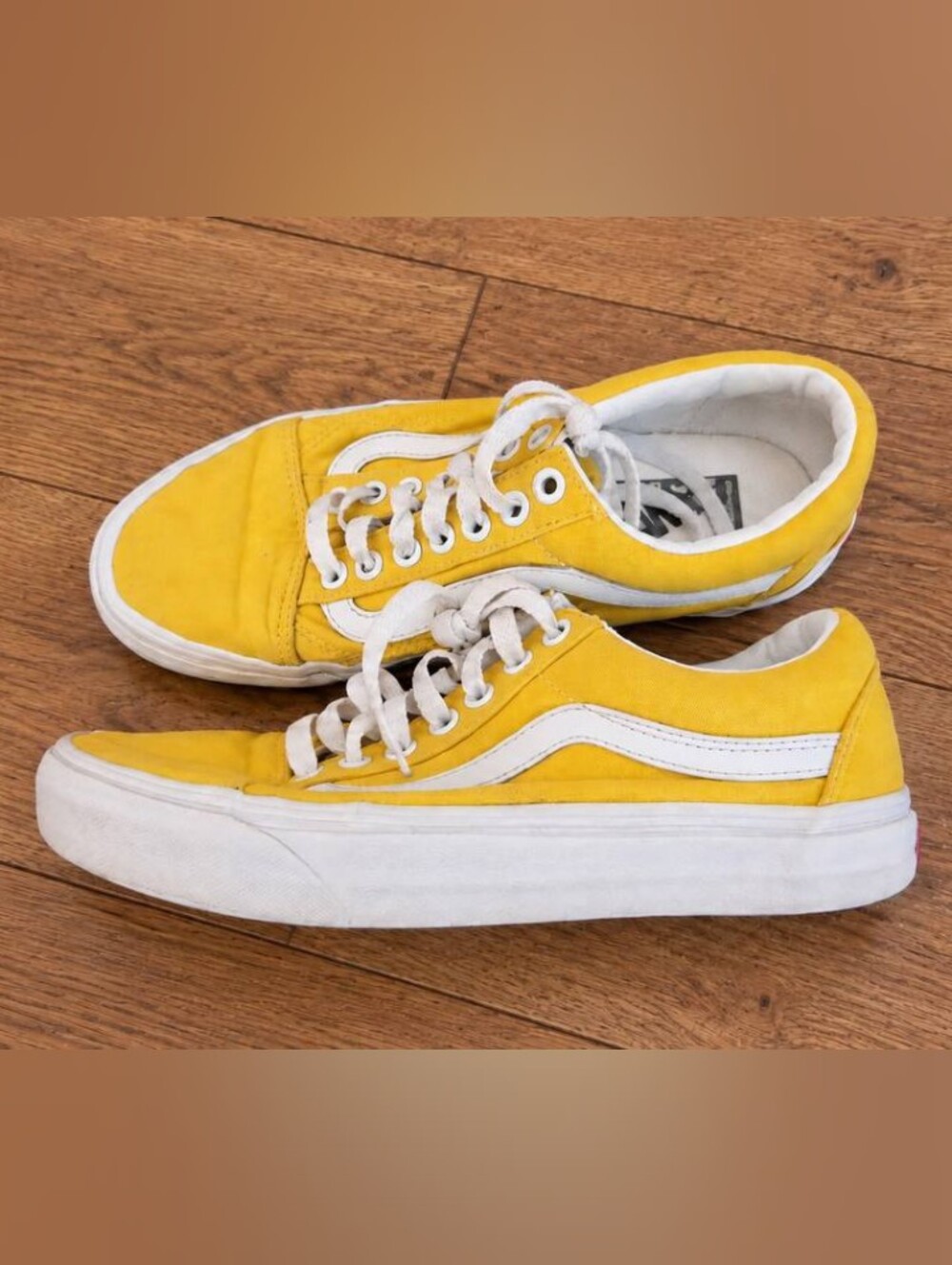Vans Yellow Canvas Skate Sneakers Men's 6.5 & Women's 8